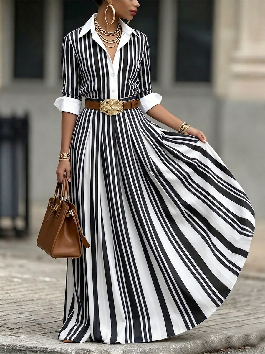 AMELIA | Sukienka maxi w paski 5