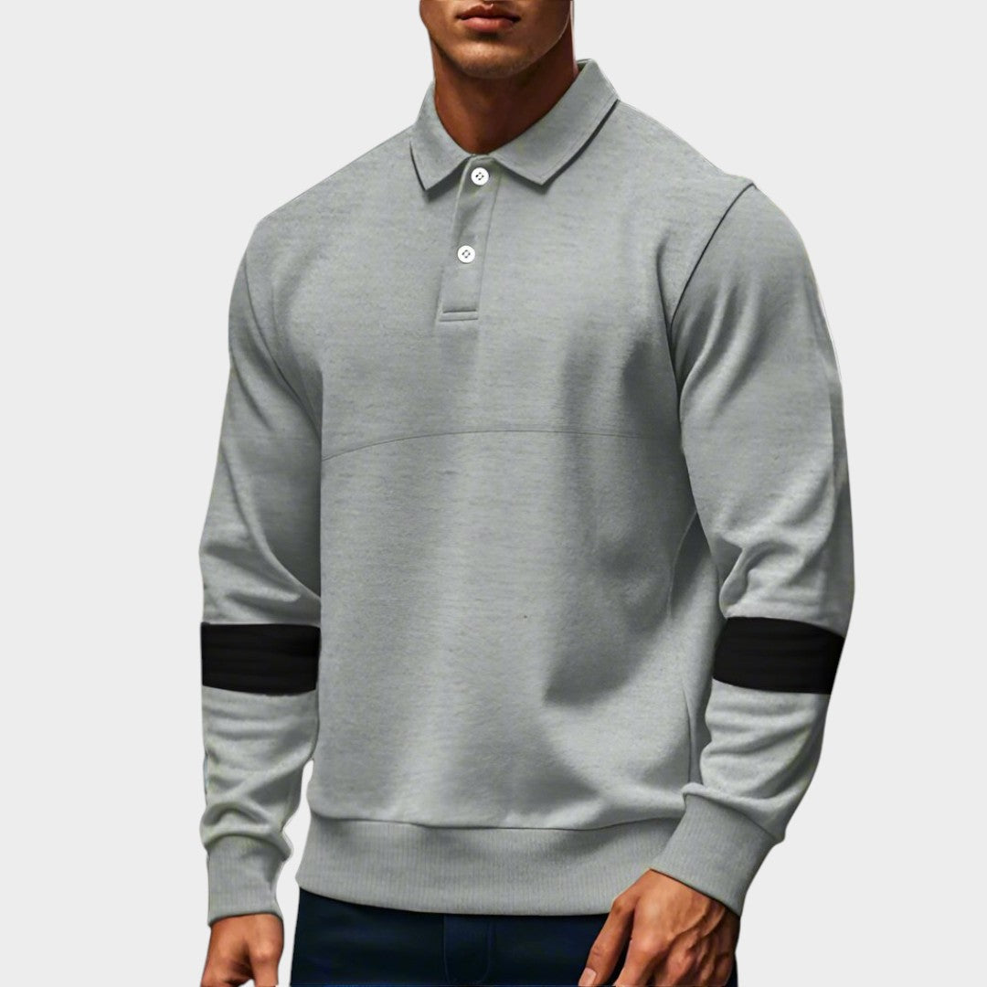 AMPARO | Sweter polo z guzikami