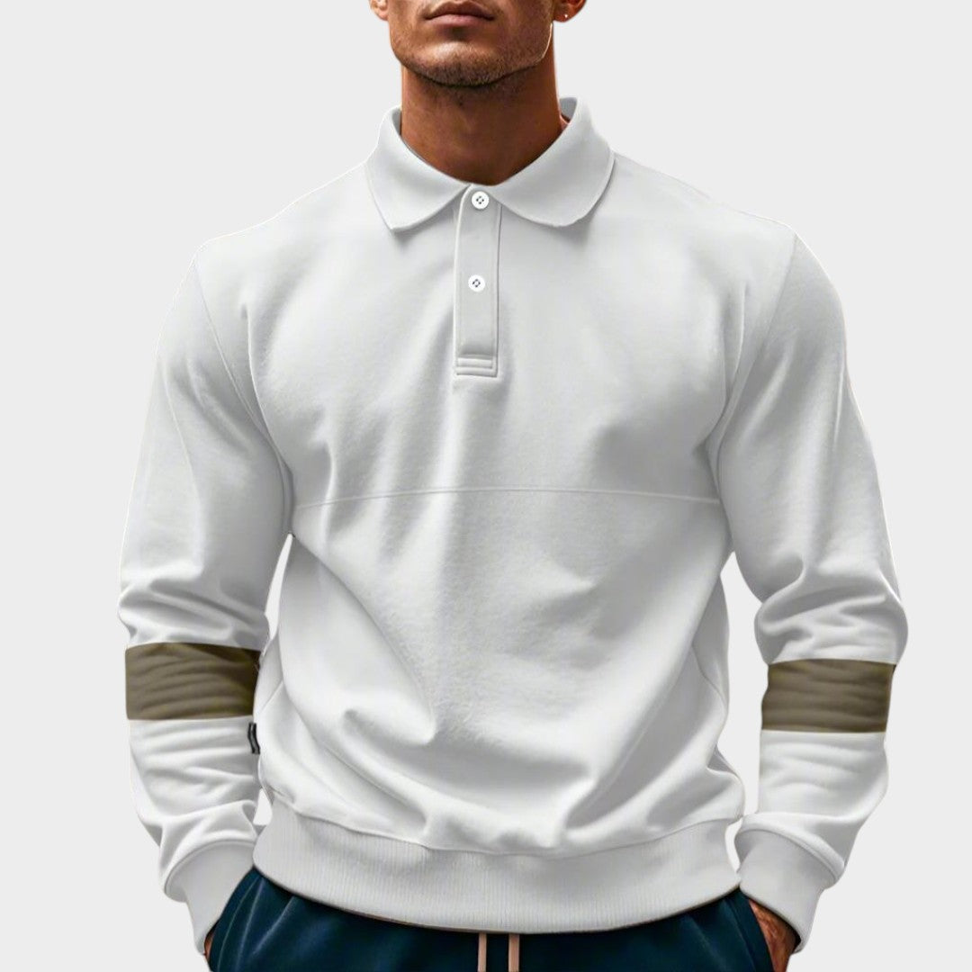 AMPARO | Sweter polo z guzikami