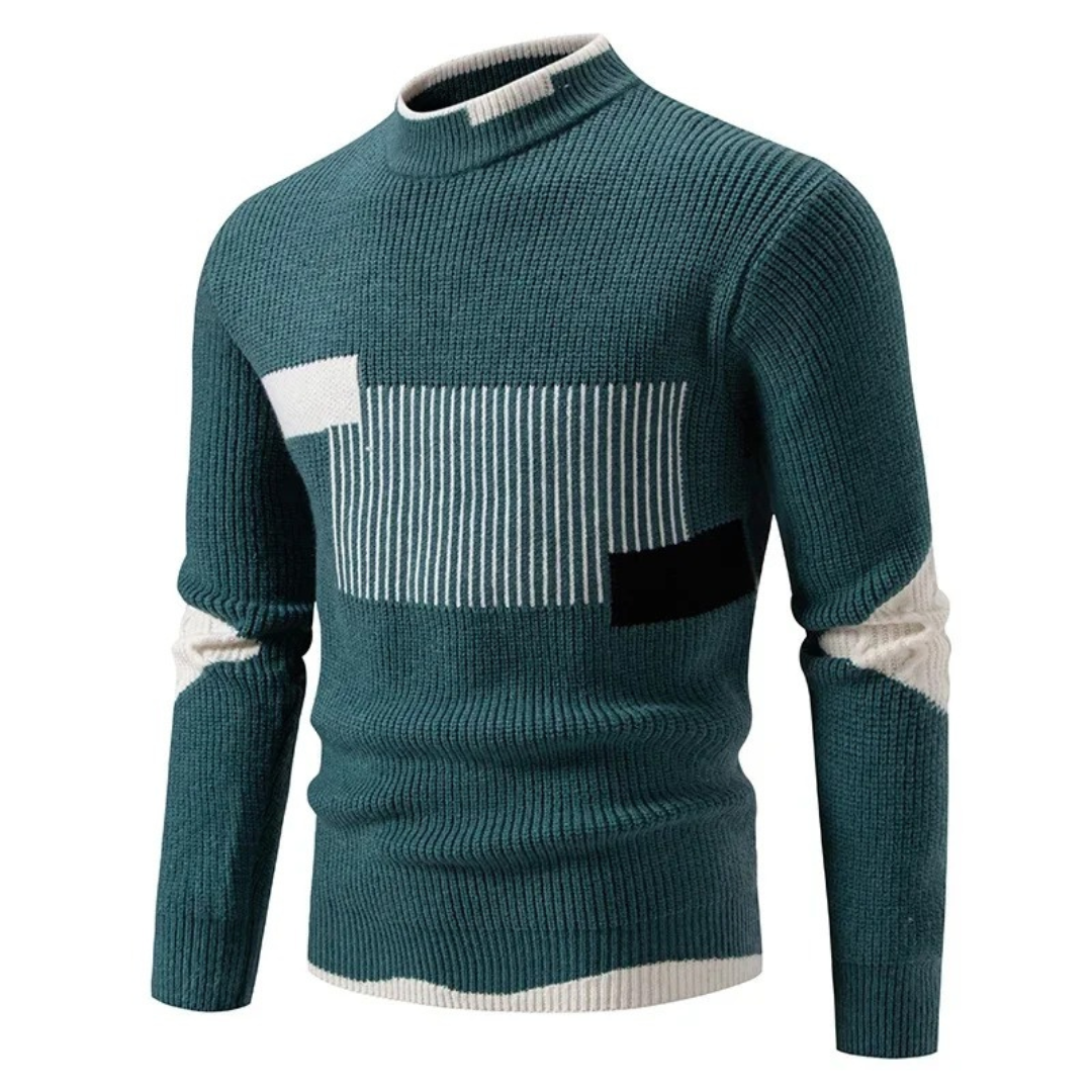 AMPARO | Sweter z geometrycznym nadrukiem