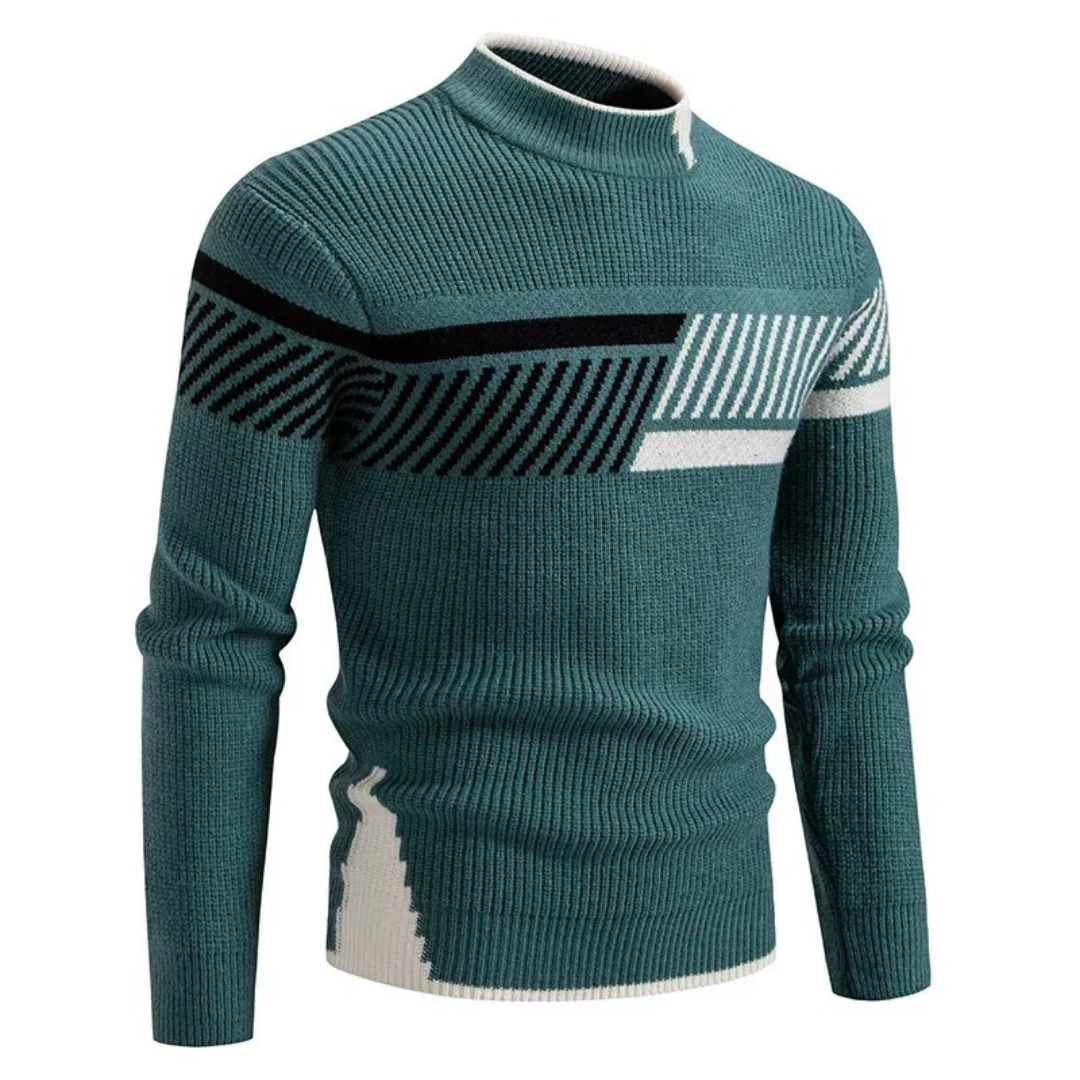AMPARO | Sweter z geometrycznym nadrukiem