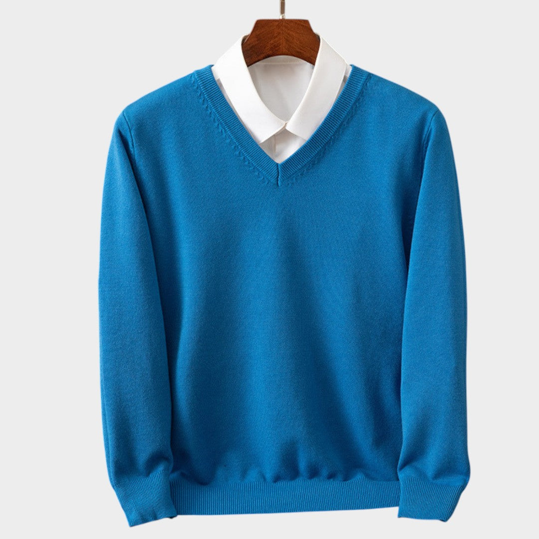 BENJAMIN | Sweter z dekoltem V