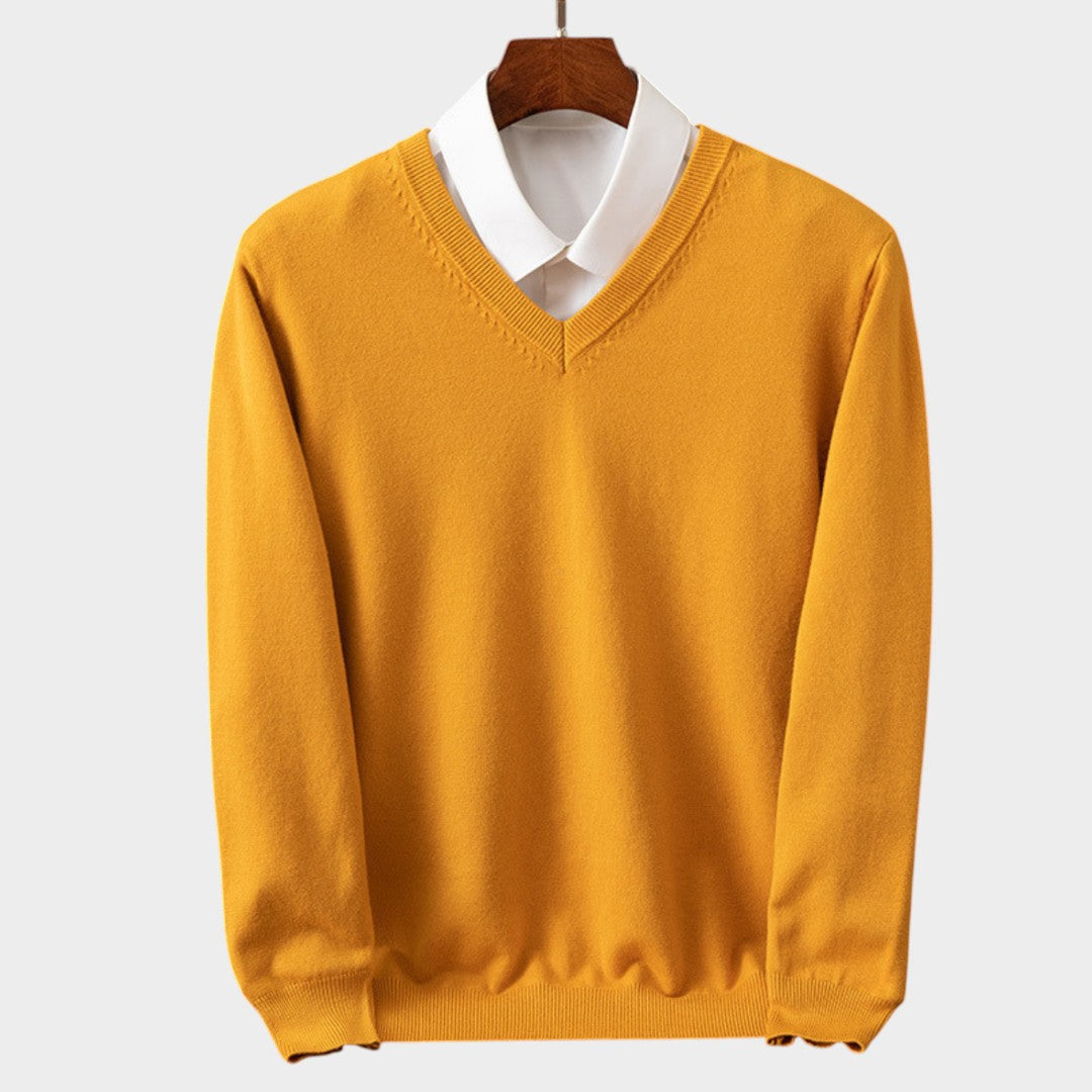 BENJAMIN | Sweter z dekoltem V