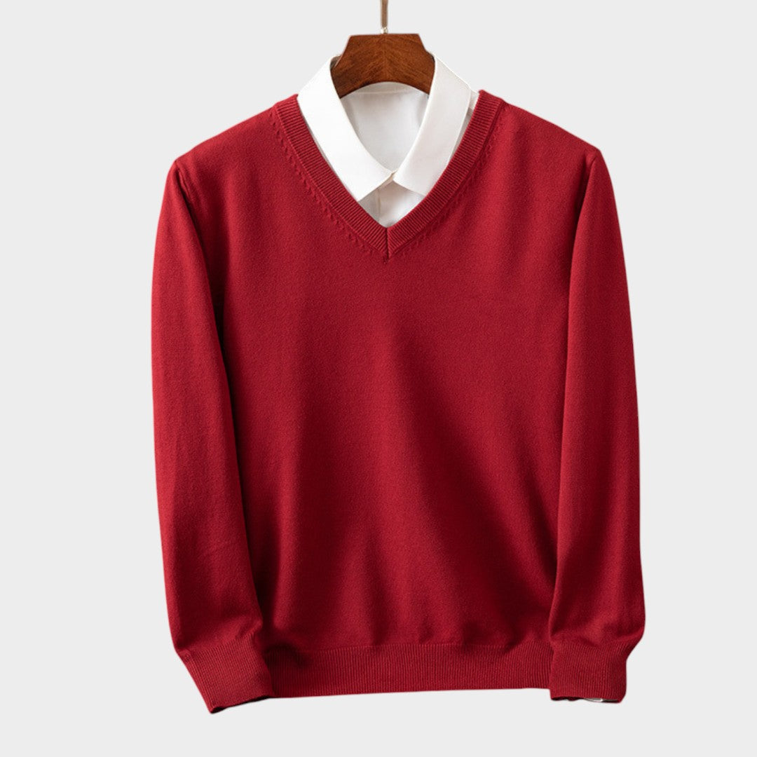 BENJAMIN | Sweter z dekoltem V
