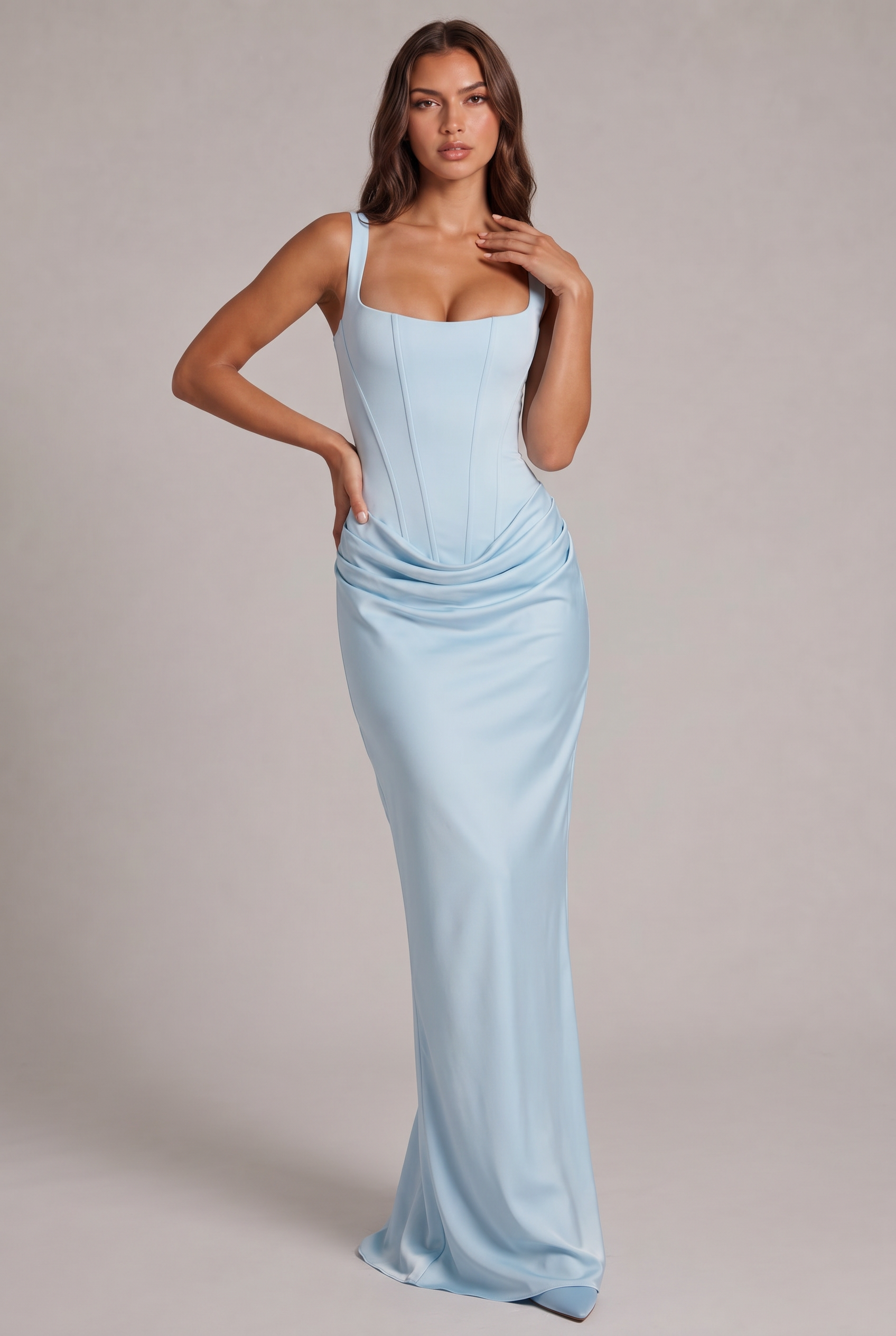 CORNELIA | Sukienka maxi z gorsetem
