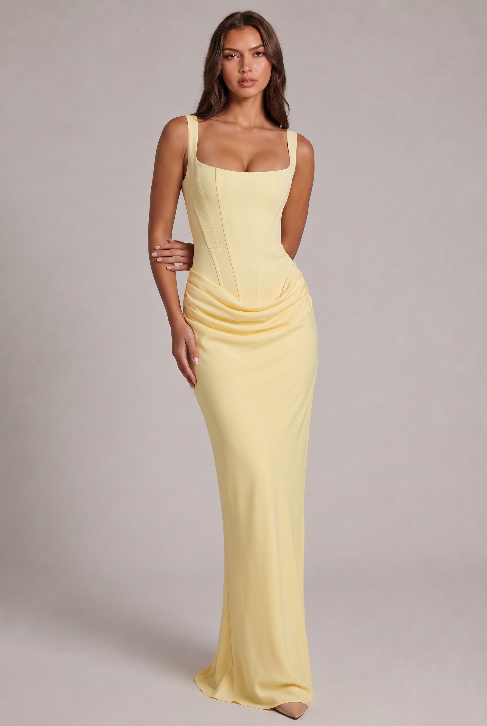 CORNELIA | Sukienka maxi z gorsetem