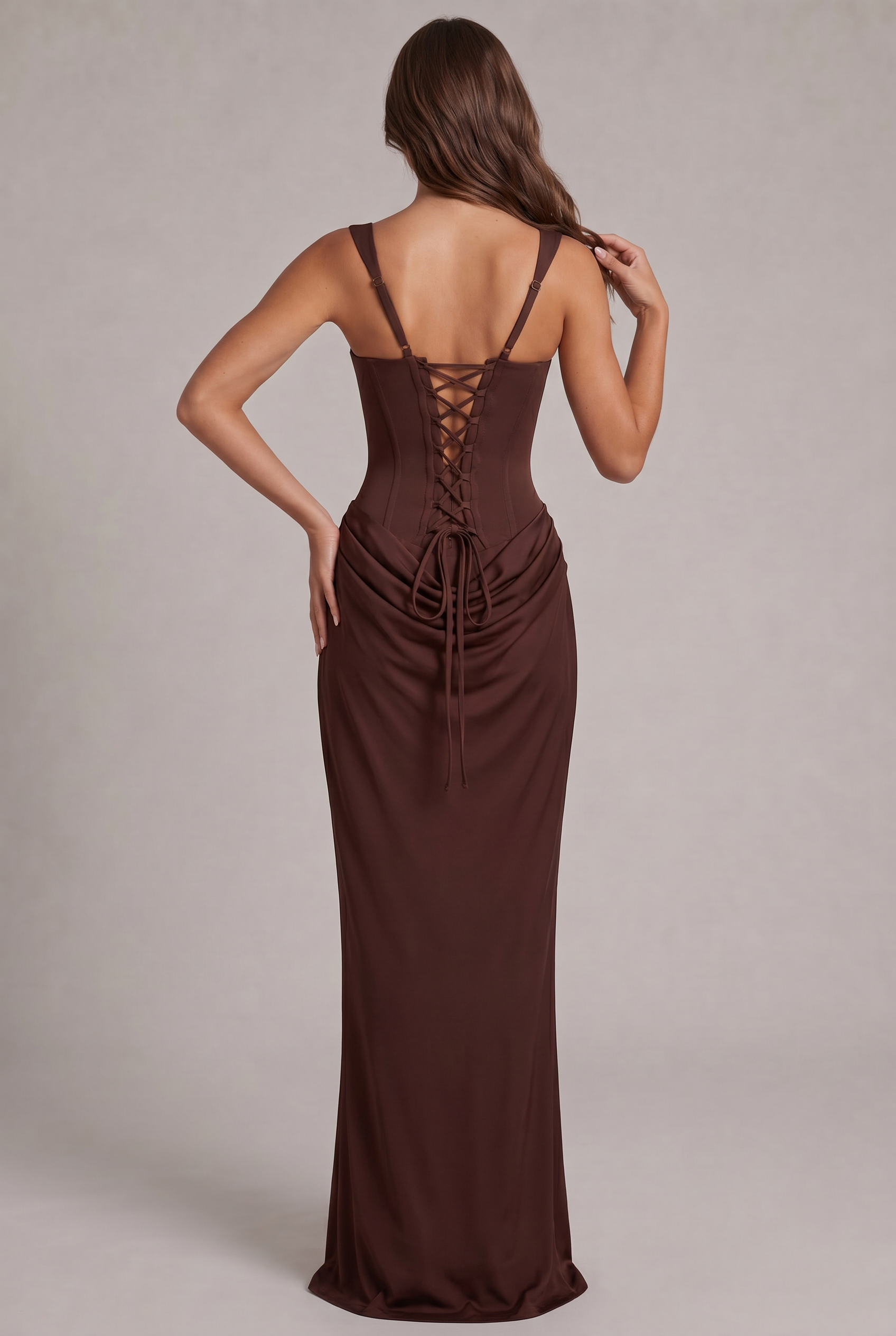CORNELIA | Sukienka maxi z gorsetem