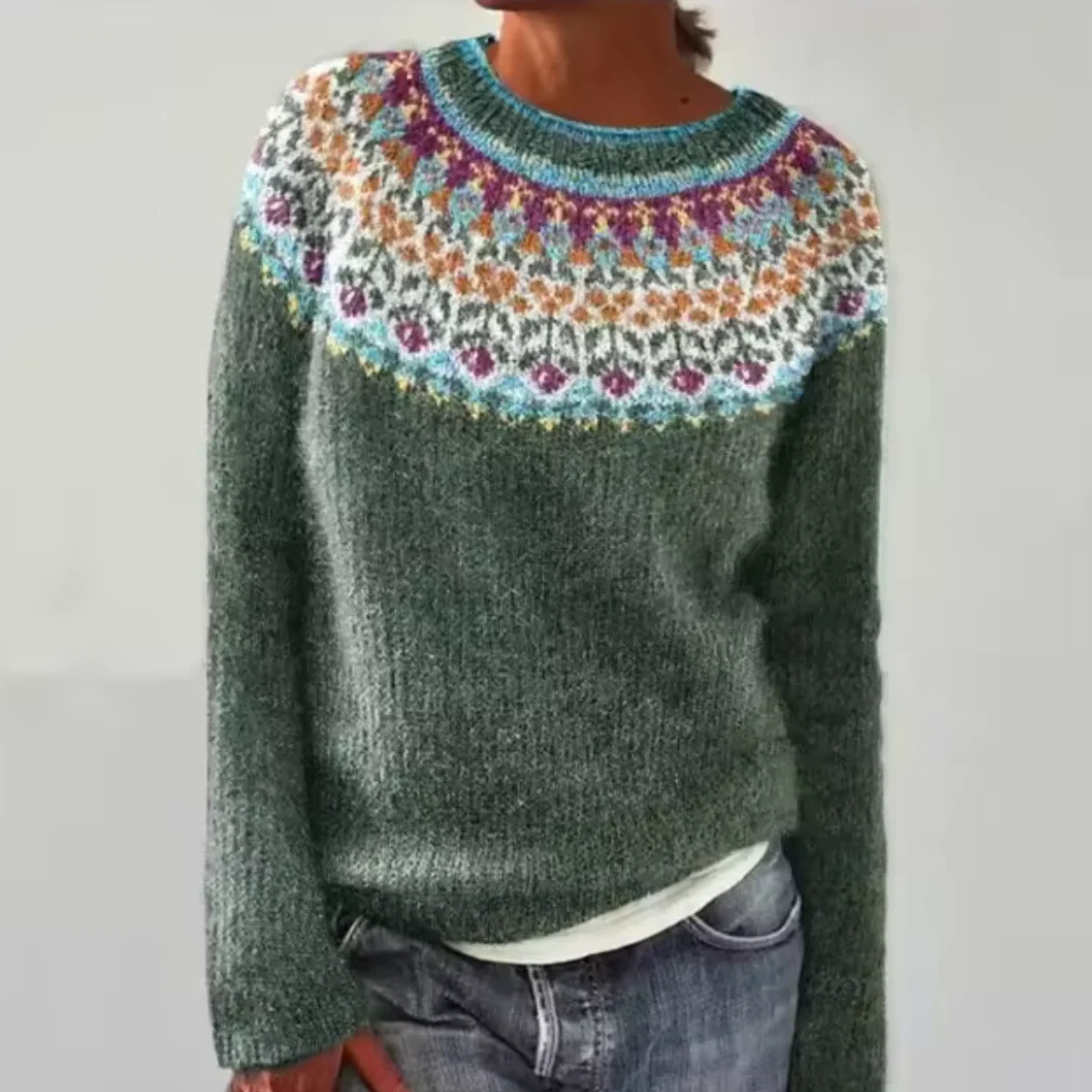 ELŻBIETA | Sweter w nordyckie wzory