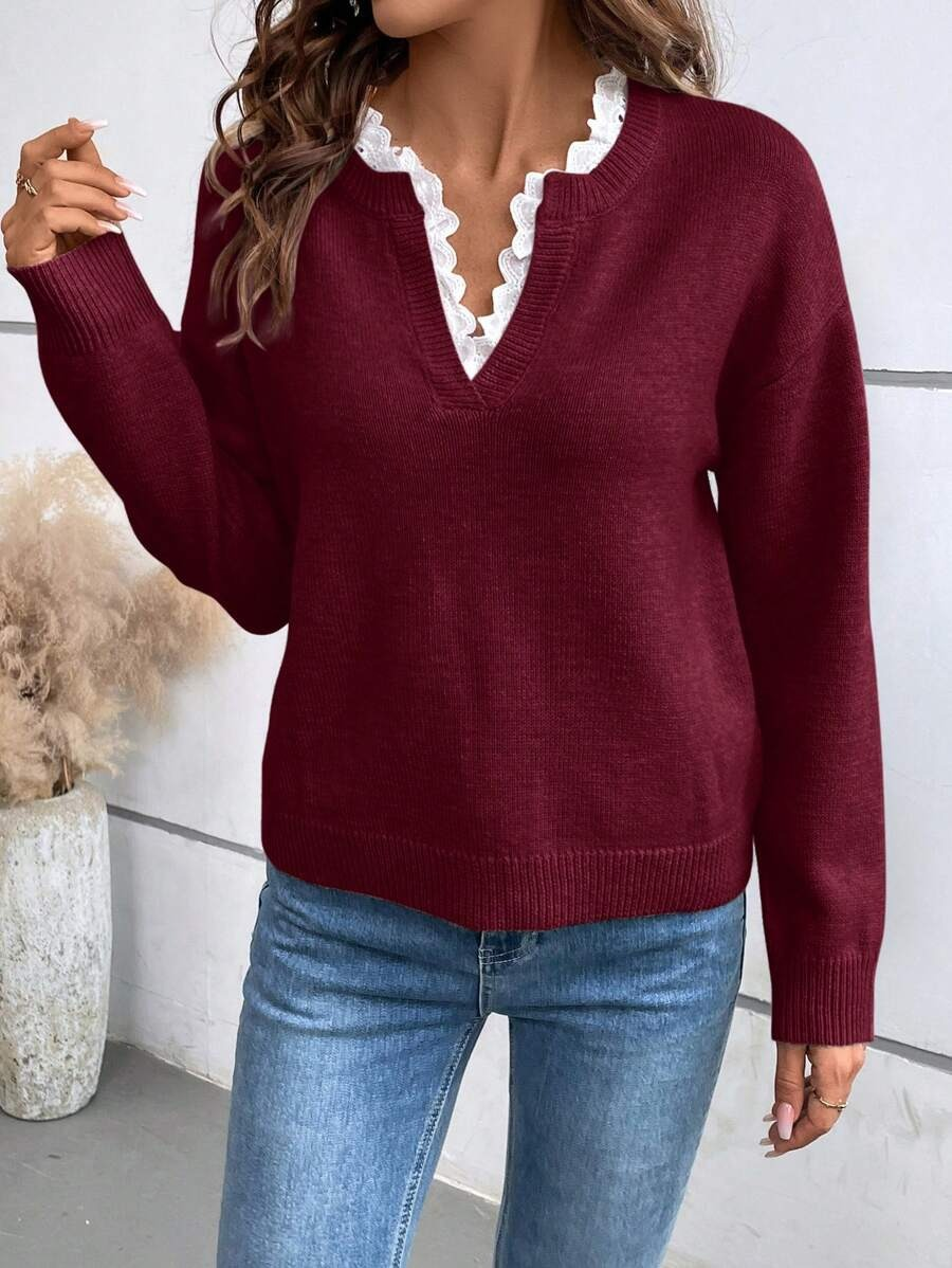 GILLIAN | Sweter z dekoltem V 2