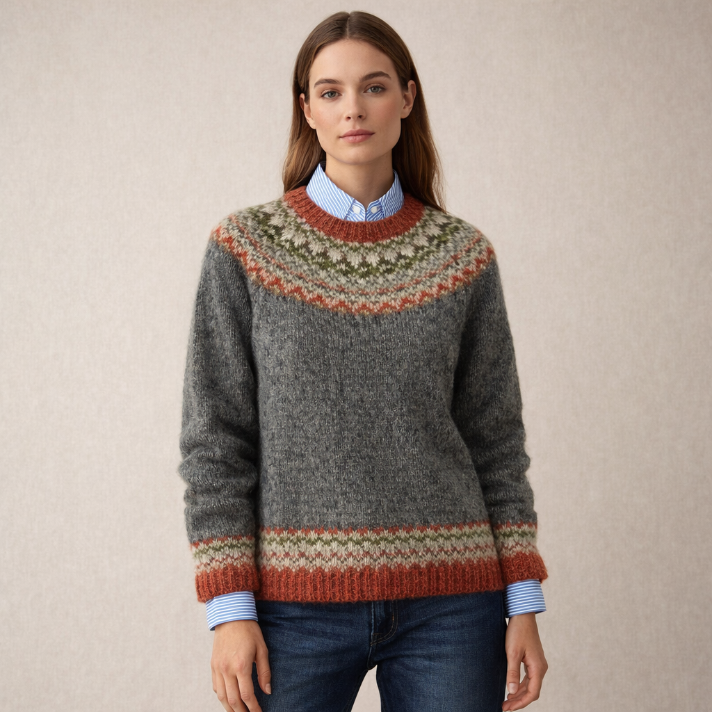 HELENA | Sweter w nordycki wzór