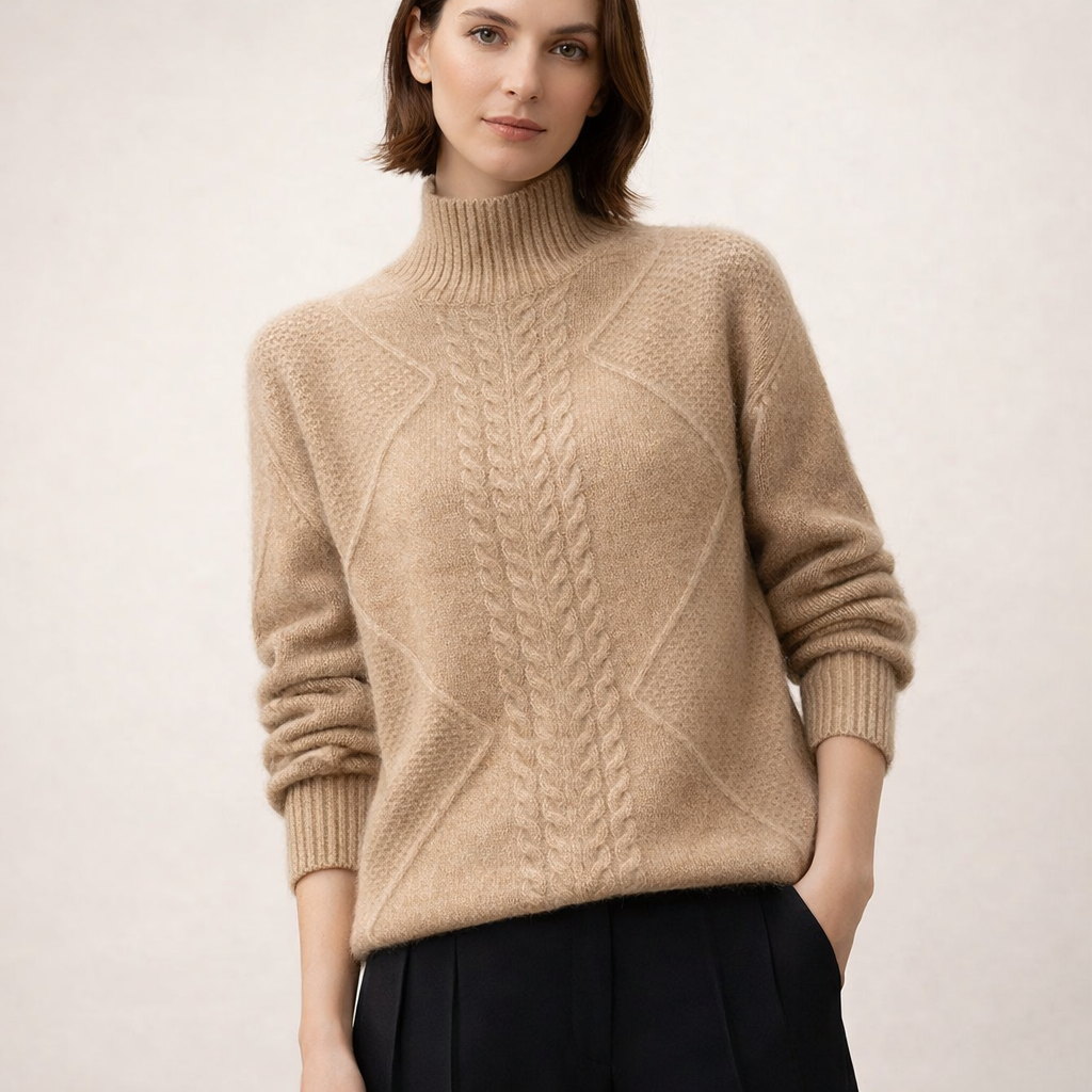 LIDIA | Sweter warkoczowy