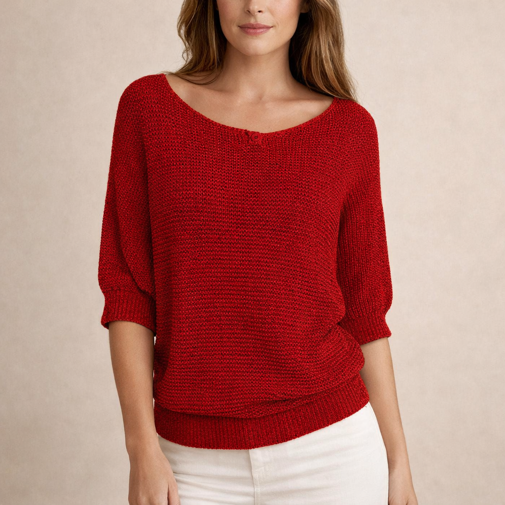LINDA | Sweter z guzikami