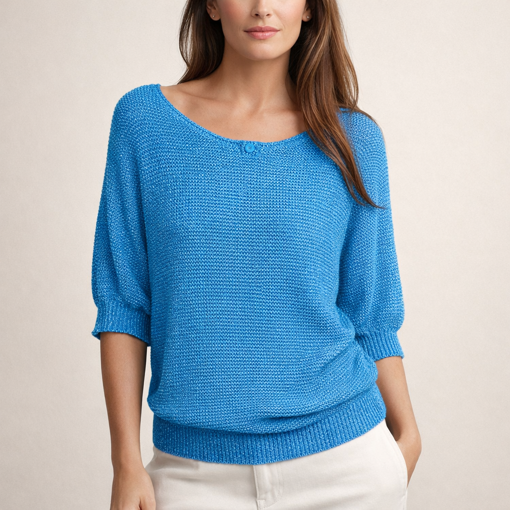 LINDA | Sweter z guzikami