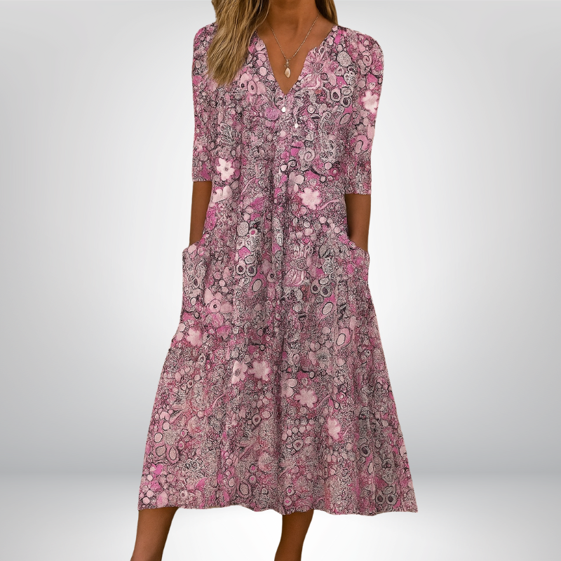 MARILYN | Sukienka midi w paisley