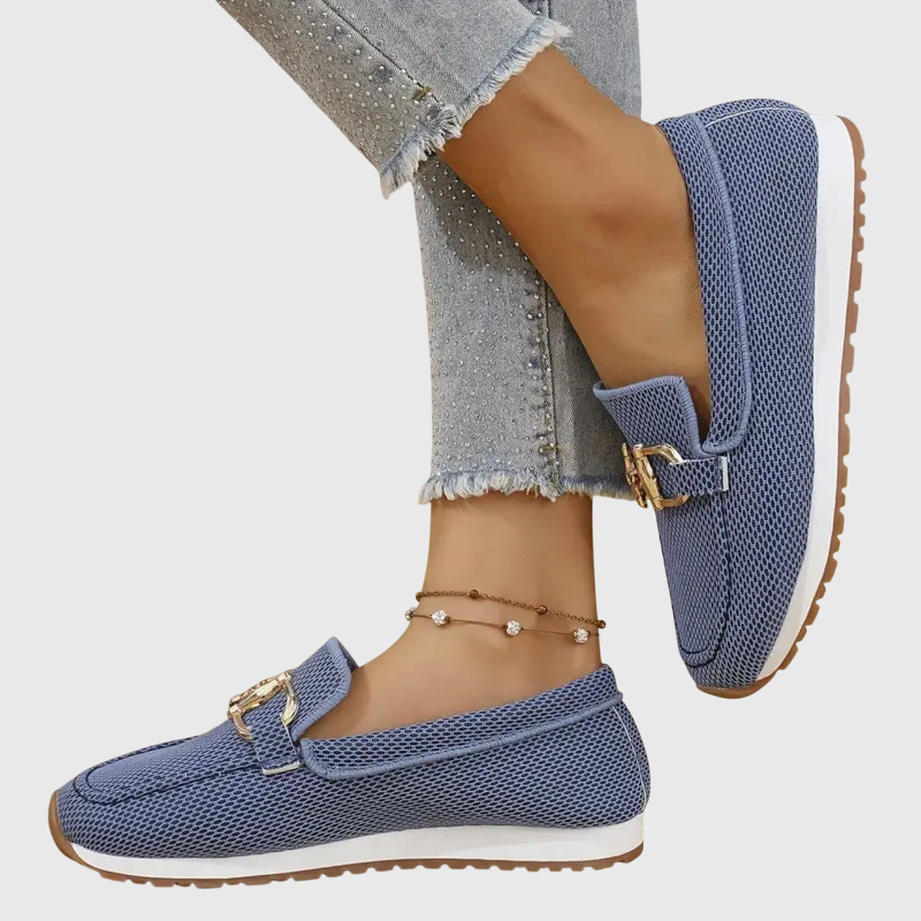 ZUZIA | Mokasyny z złotymi dodatkami 6