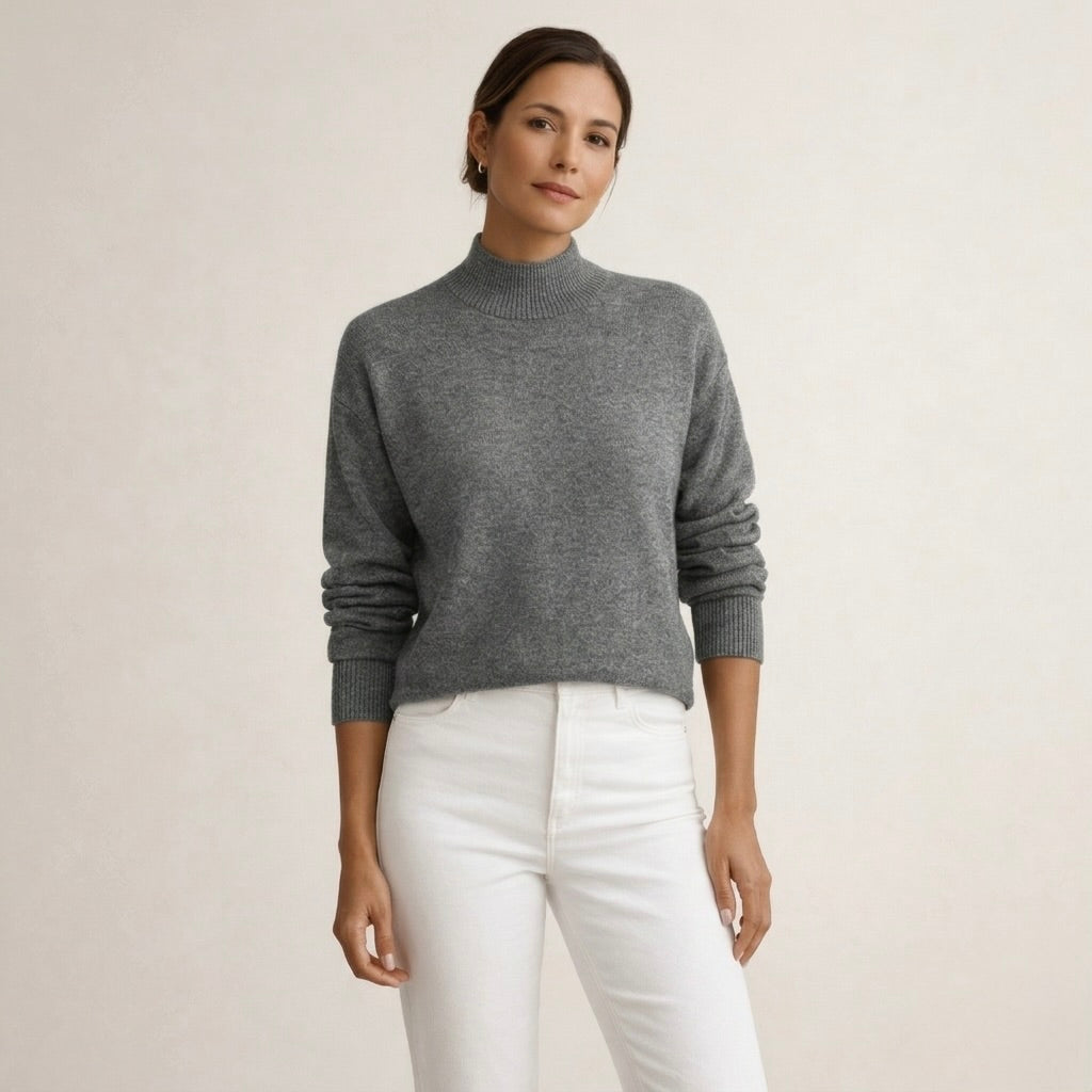 AMELIA | Sweter z wysokim kołnierzem