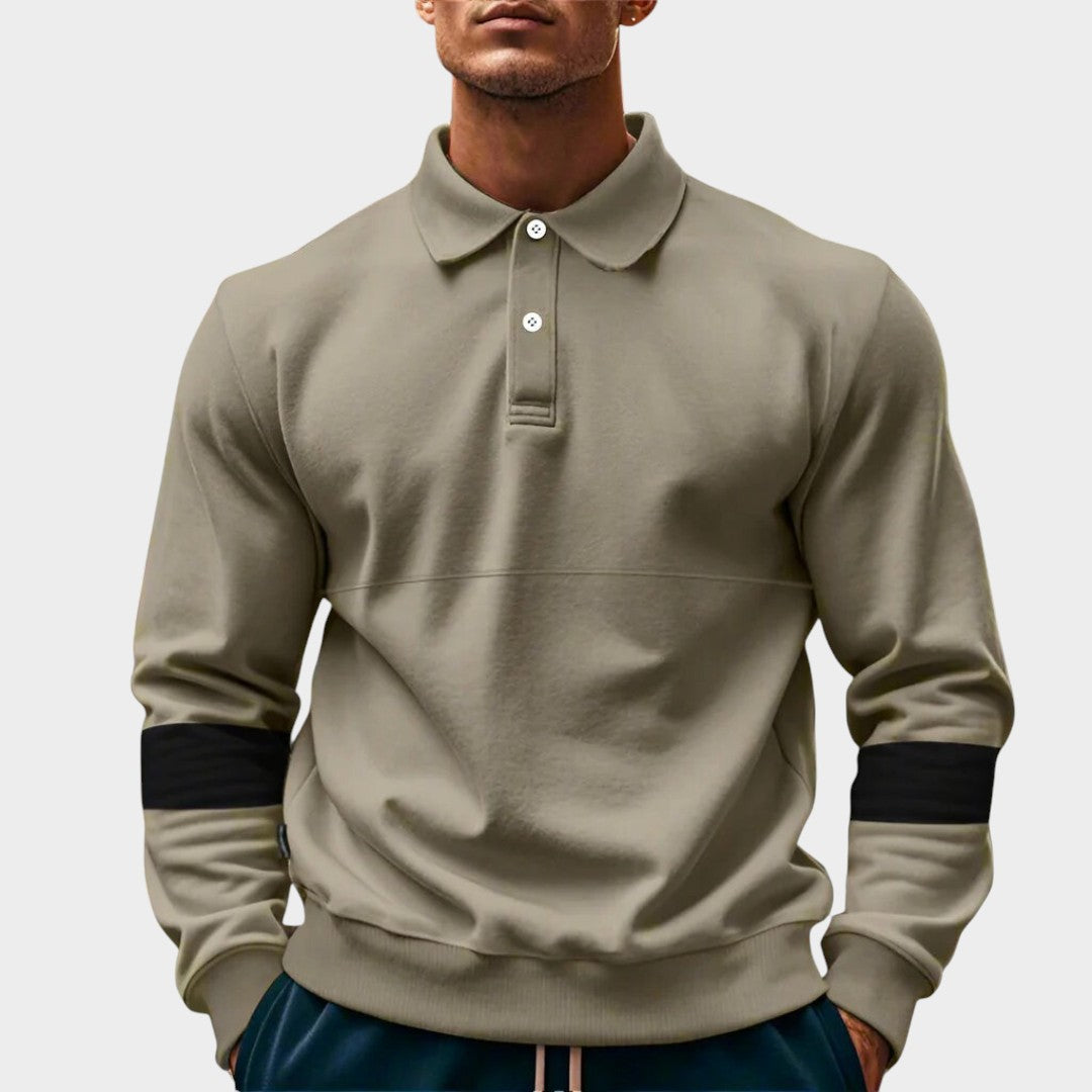 AMPARO | Sweter polo z guzikami