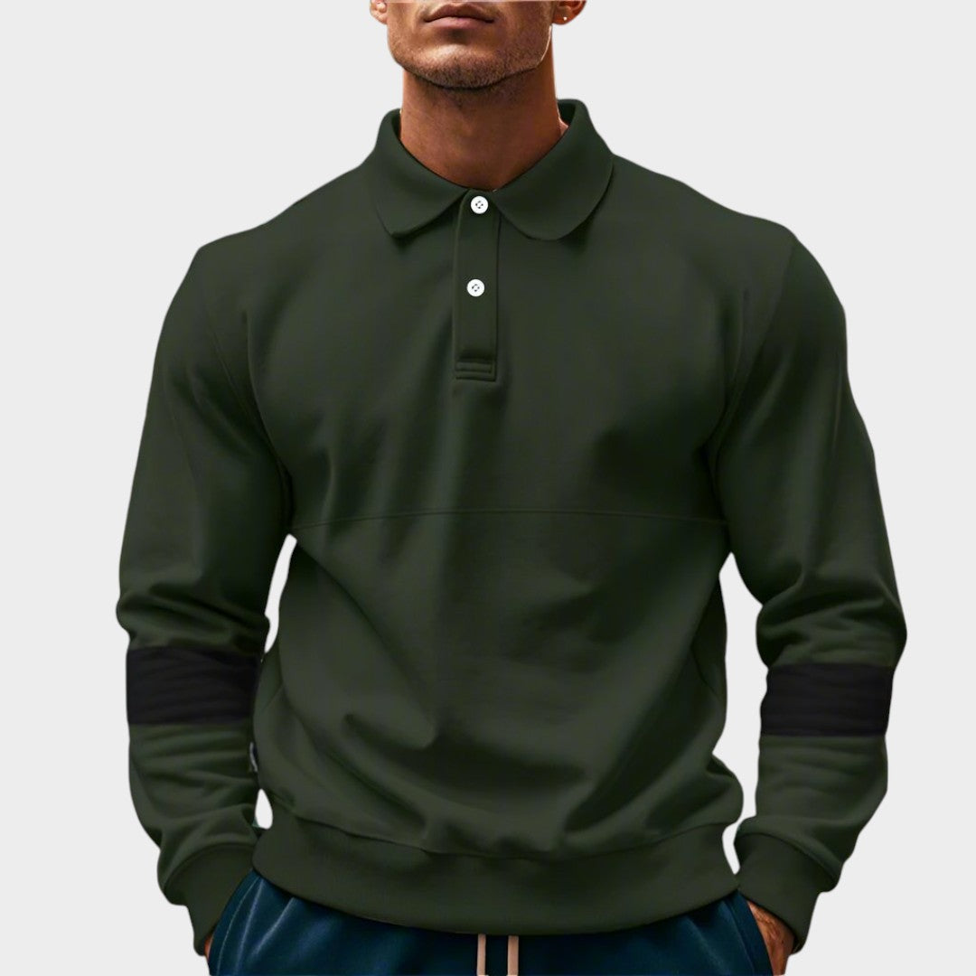 AMPARO | Sweter polo z guzikami