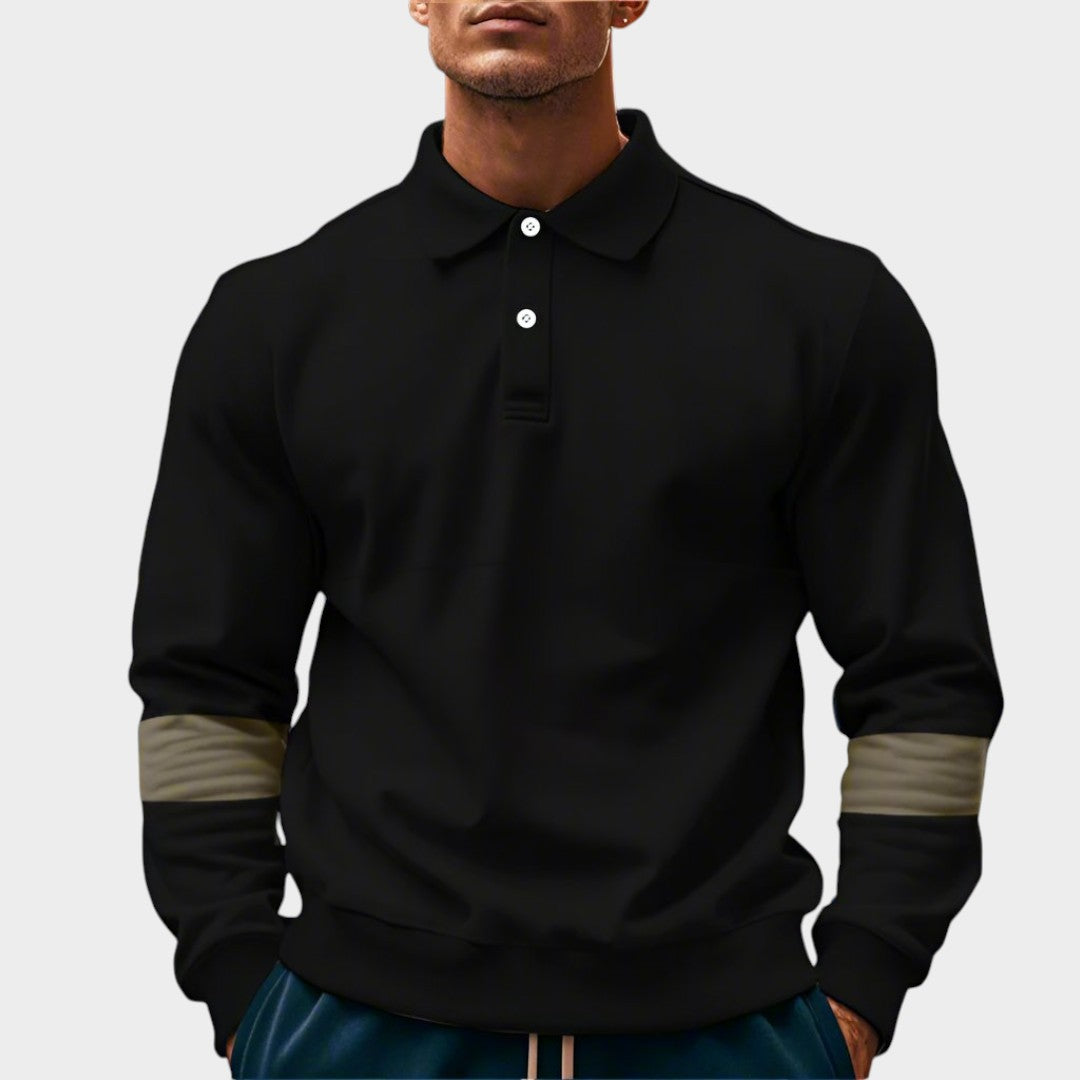 AMPARO | Sweter polo z guzikami