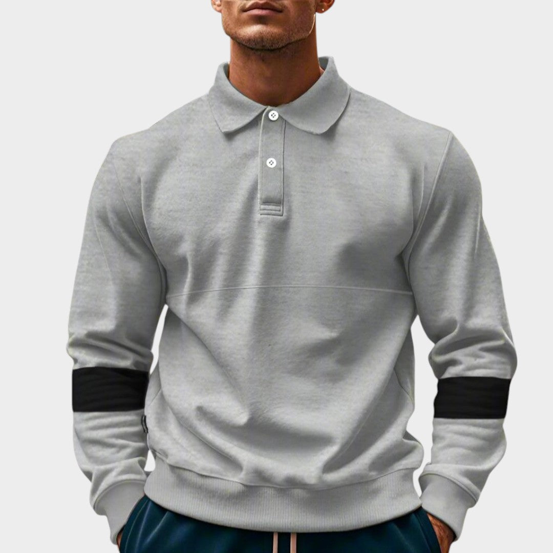 AMPARO | Sweter polo z guzikami