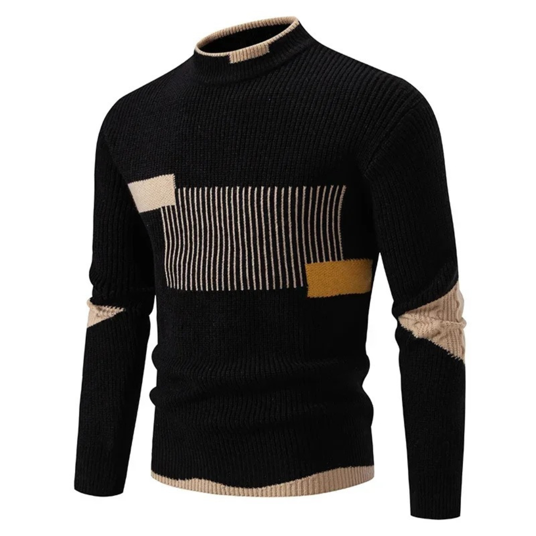 AMPARO | Sweter z geometrycznym nadrukiem