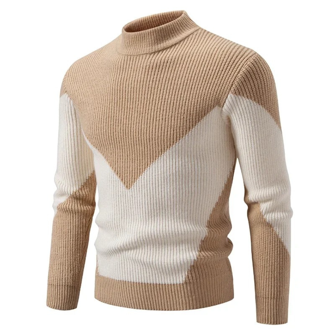 AMPARO | Sweter z geometrycznym nadrukiem