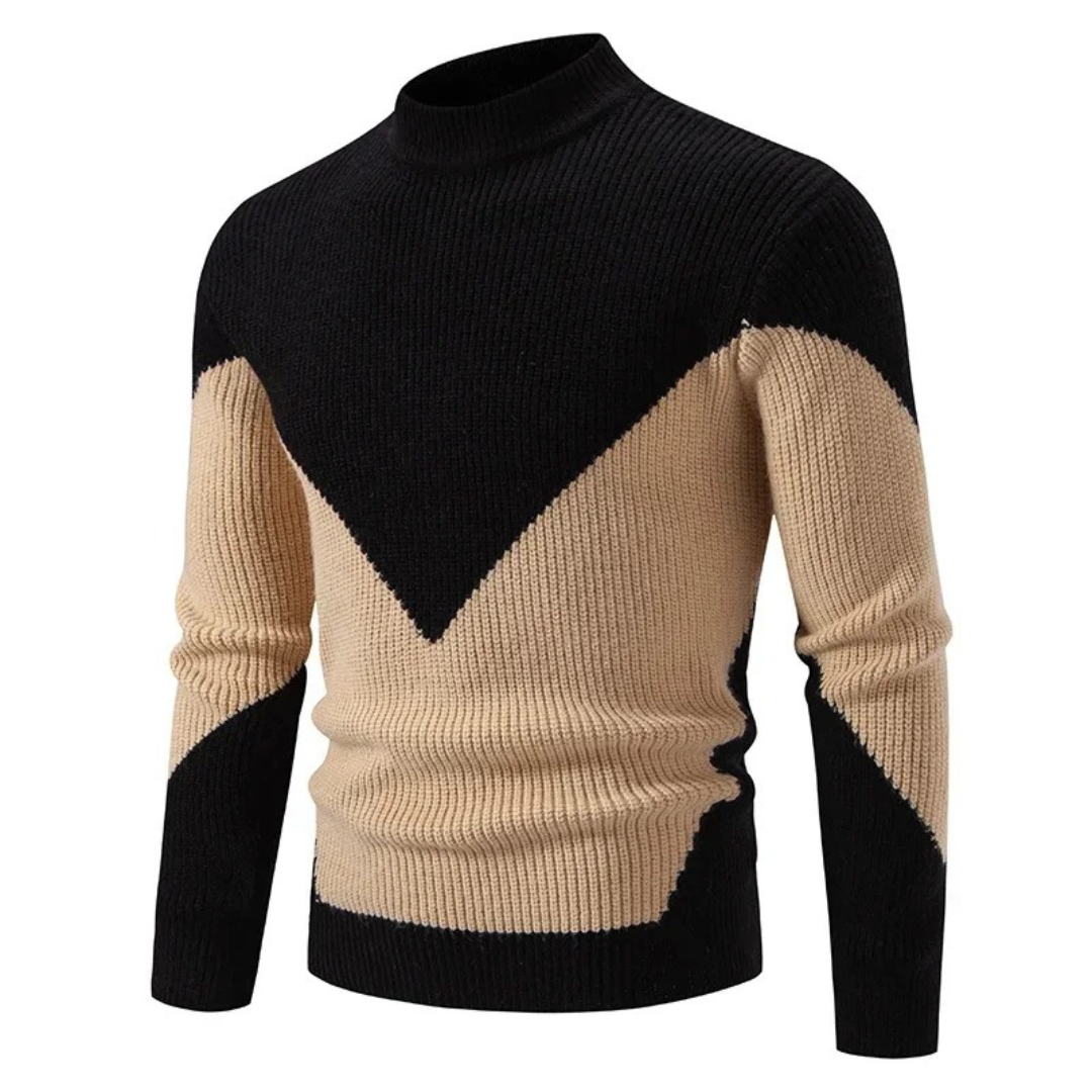 AMPARO | Sweter z geometrycznym nadrukiem
