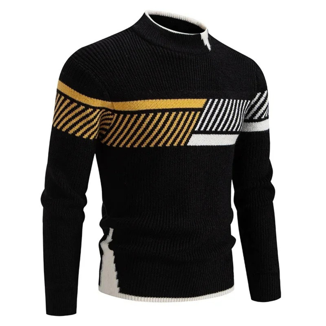 AMPARO | Sweter z geometrycznym nadrukiem
