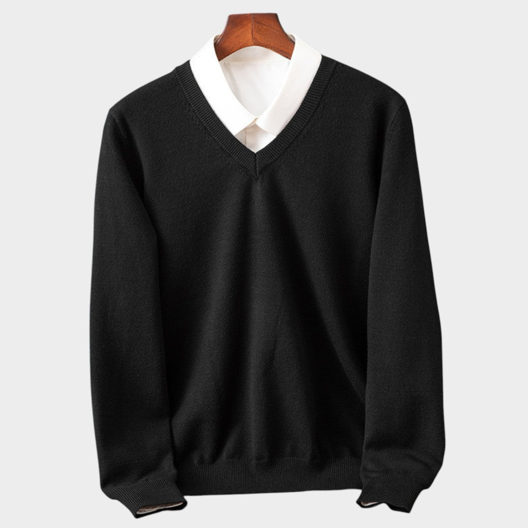 BENJAMIN | Sweter z dekoltem V