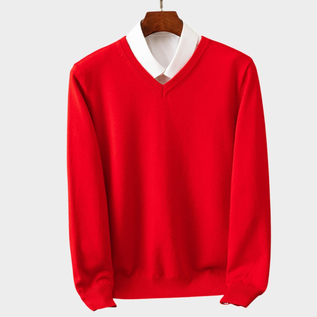 BENJAMIN | Sweter z dekoltem V