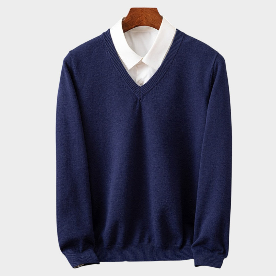 BENJAMIN | Sweter z dekoltem V