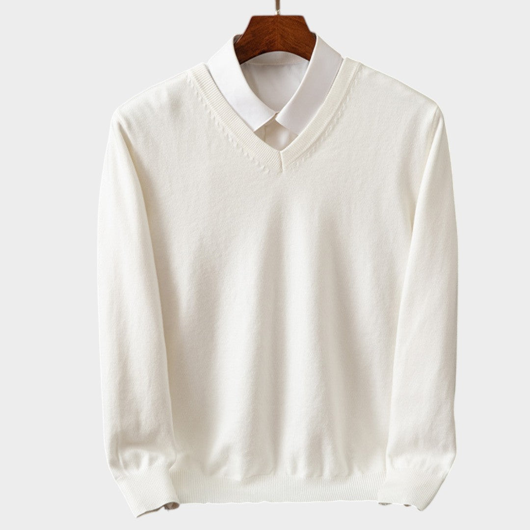 BENJAMIN | Sweter z dekoltem V