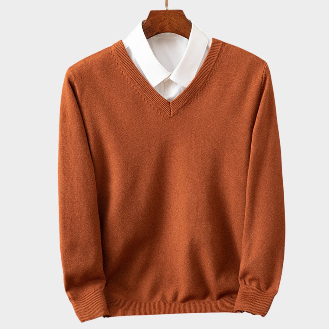 BENJAMIN | Sweter z dekoltem V