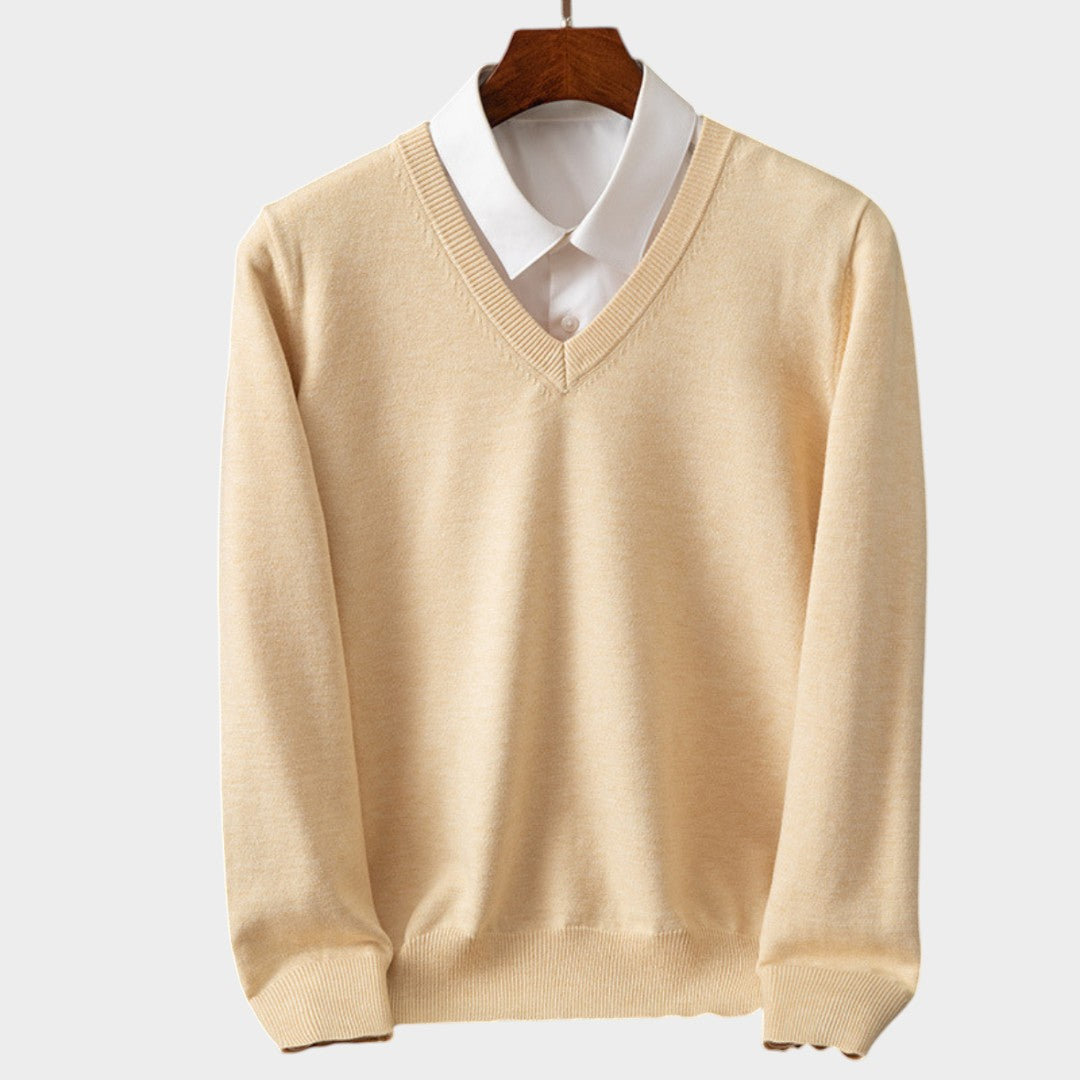 BENJAMIN | Sweter z dekoltem V