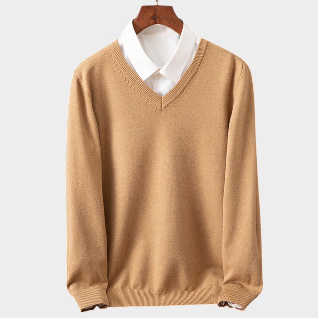BENJAMIN | Sweter z dekoltem V