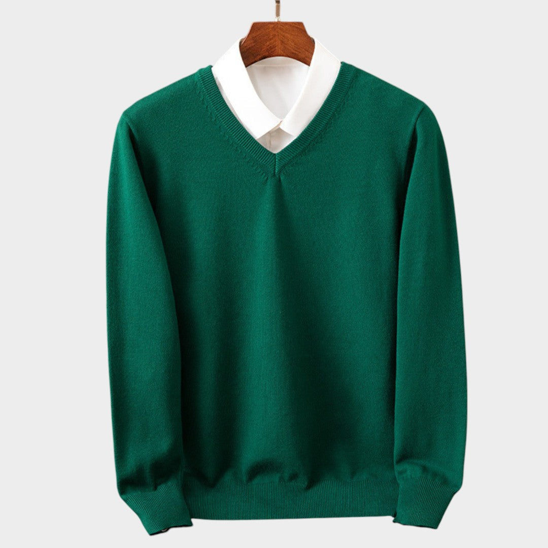 BENJAMIN | Sweter z dekoltem V