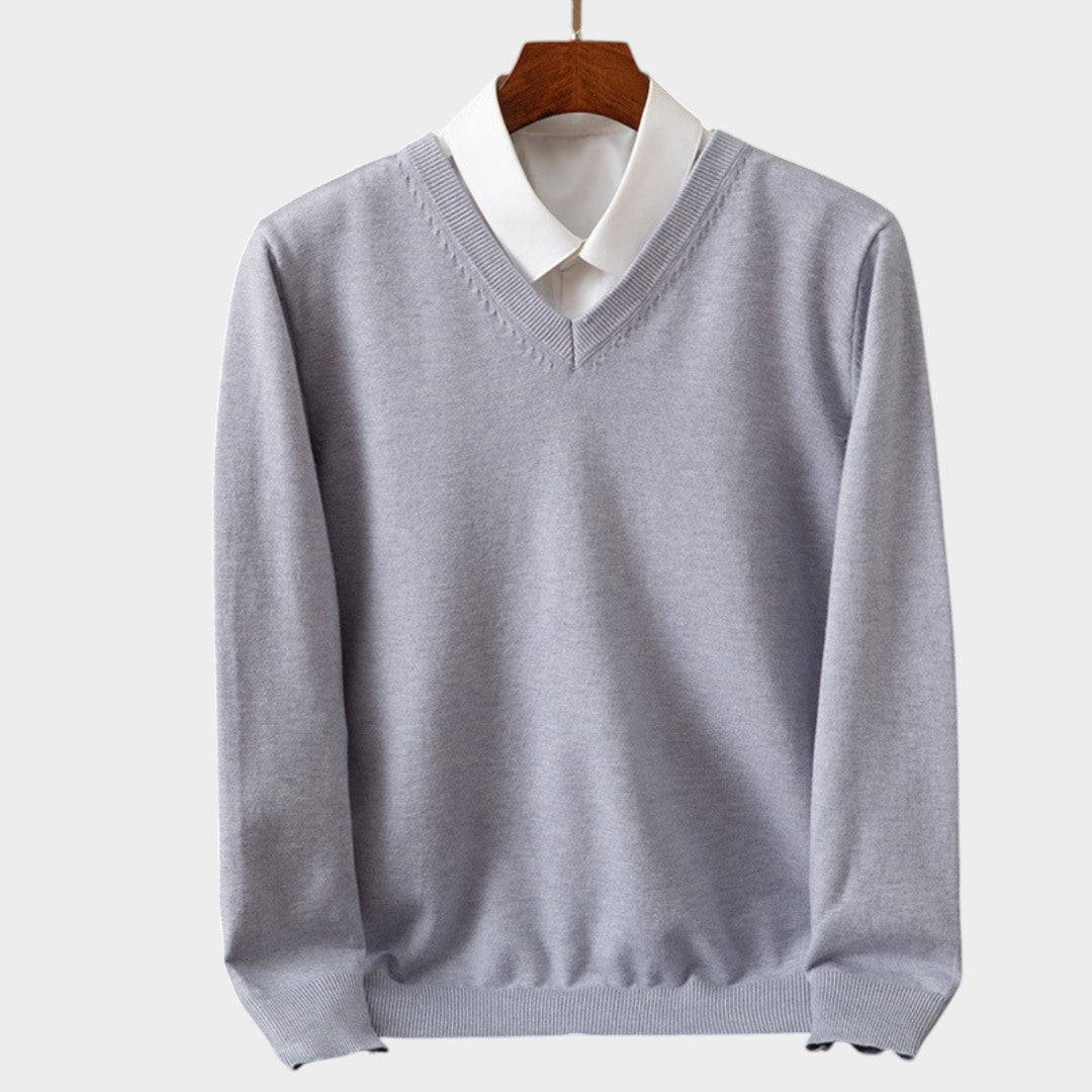 BENJAMIN | Sweter z dekoltem V