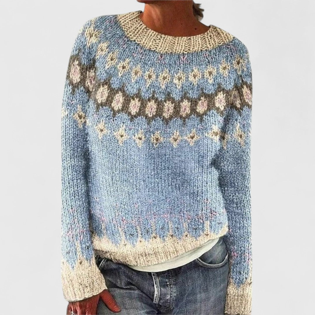 BOŻENA | Sweter oversize z karczkiem