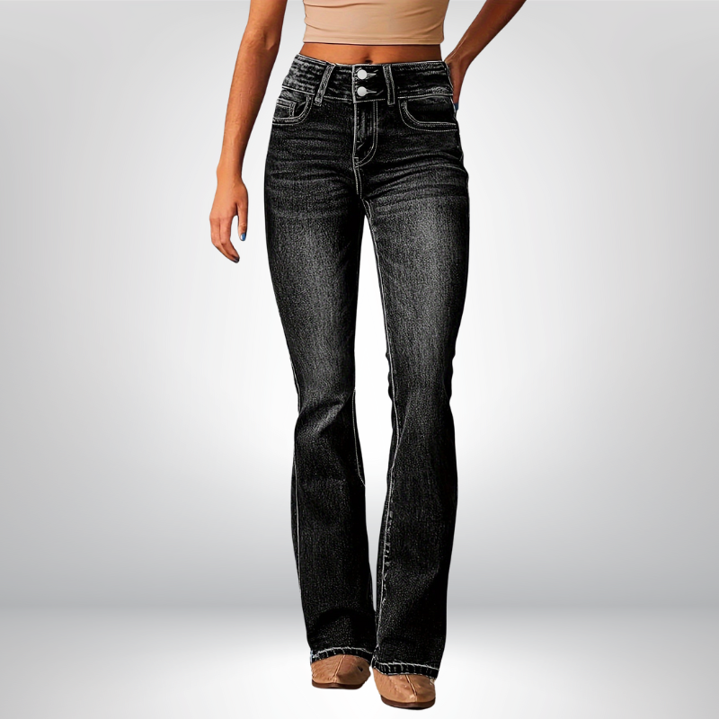 CLARA | Jeansy z wysokim stanem