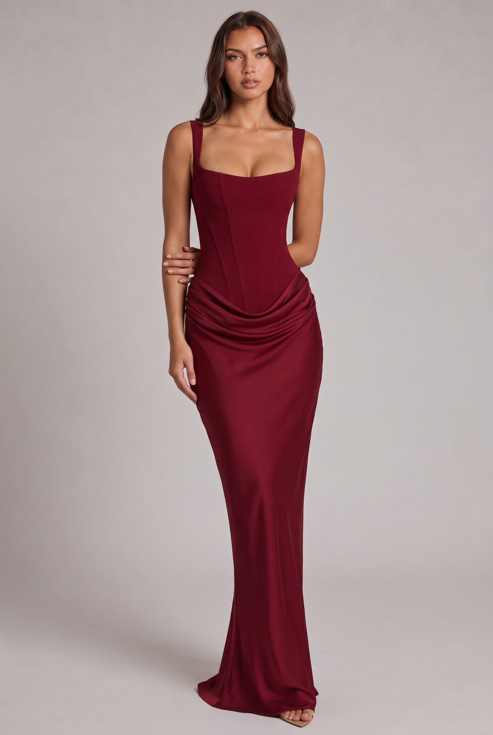 CORNELIA | Sukienka maxi z gorsetem