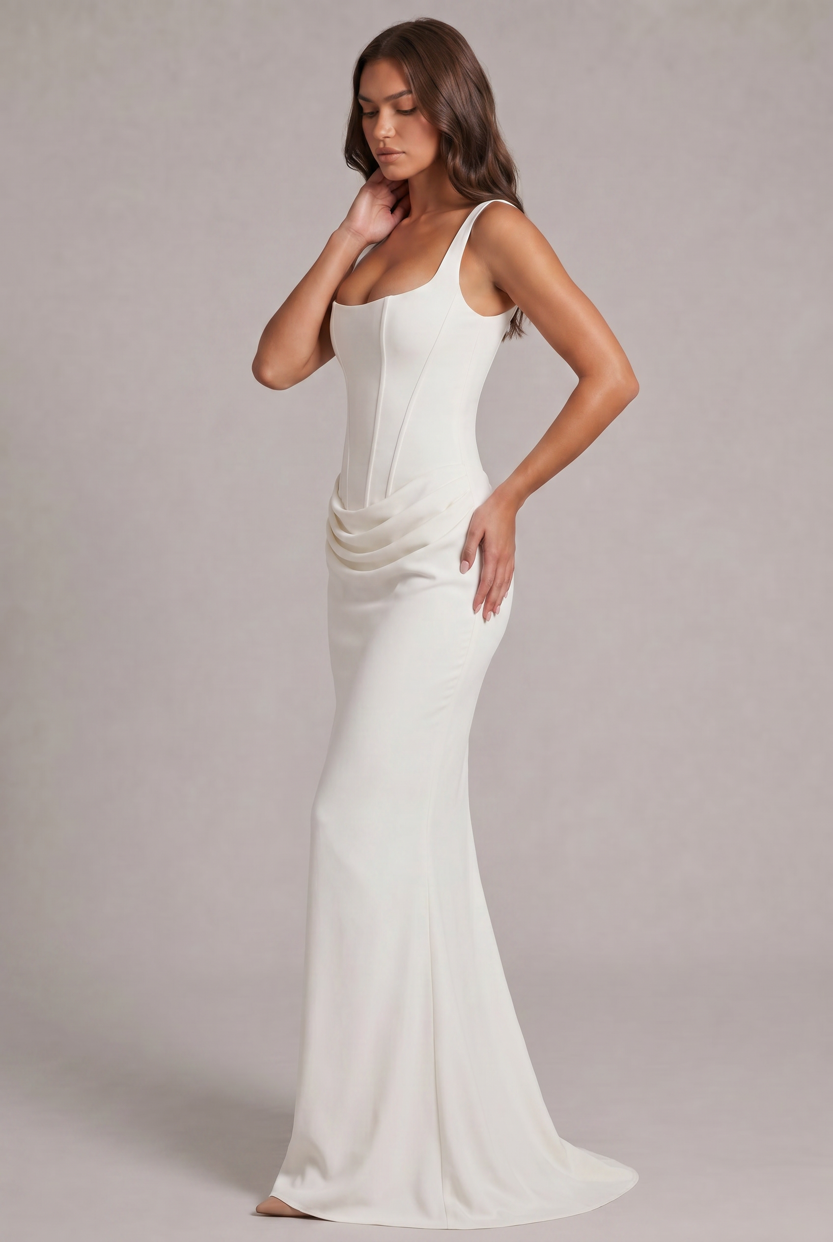 CORNELIA | Sukienka maxi z gorsetem