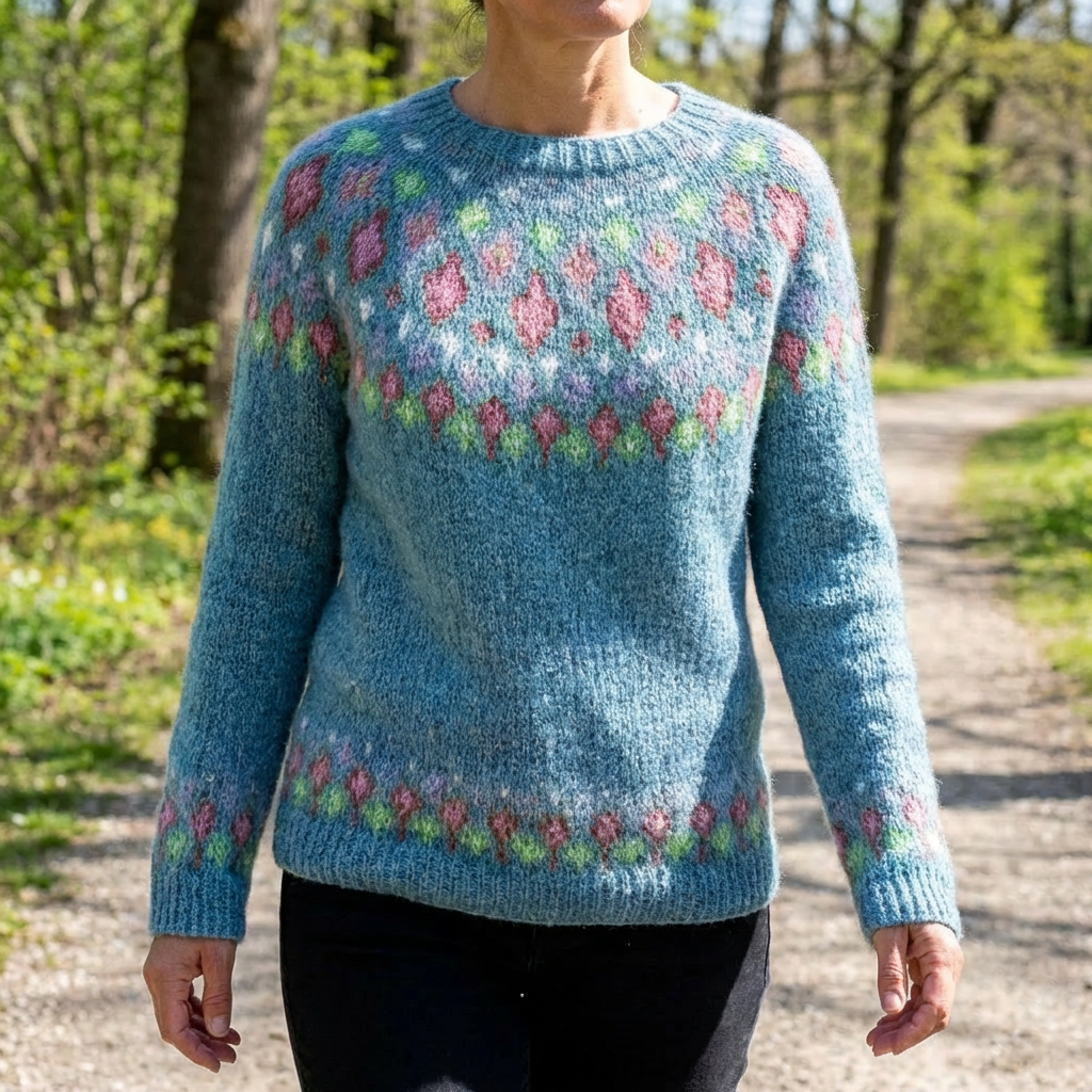 ELWIRA | Sweter dziany z delikatnym wzorem