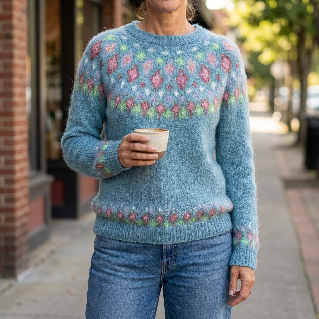 ELWIRA | Sweter dziany z delikatnym wzorem