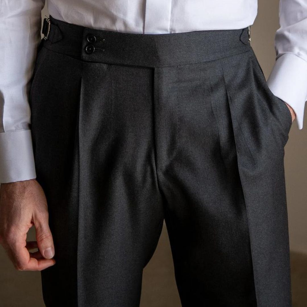 GOLD COAST | Spodnie lniane z dopasowanym krojem