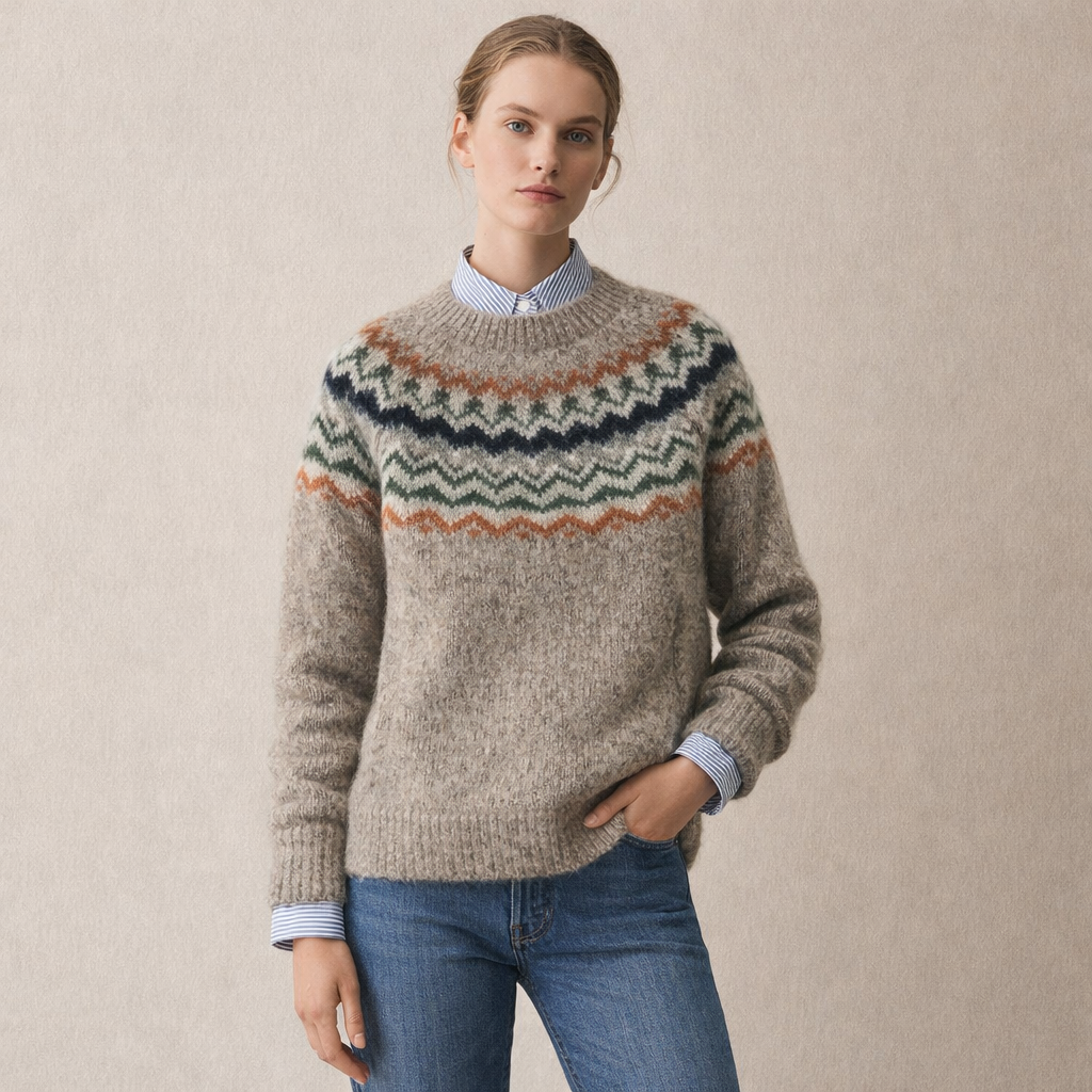 HELENA | Sweter w nordycki wzór