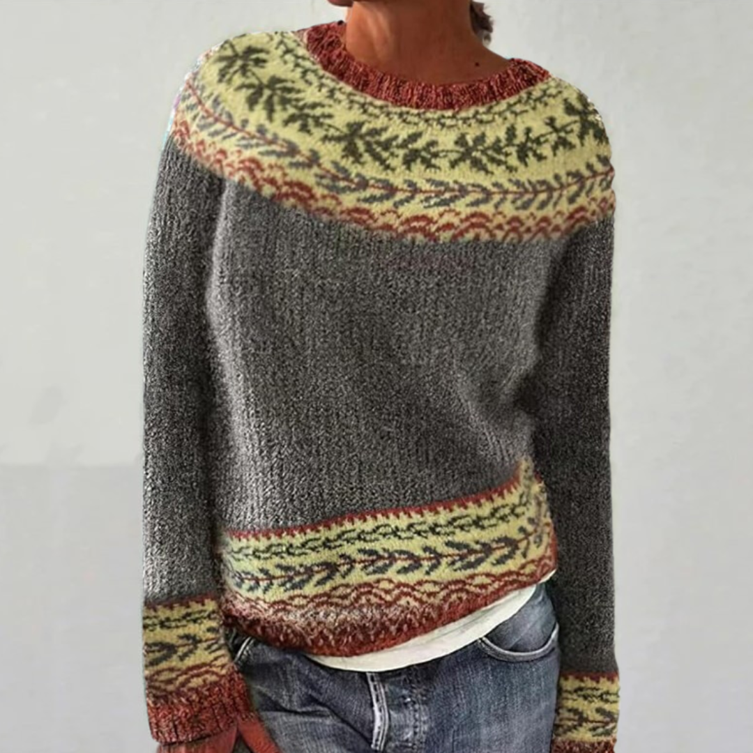 JUSTYNA | Sweter luźny z dzianiny