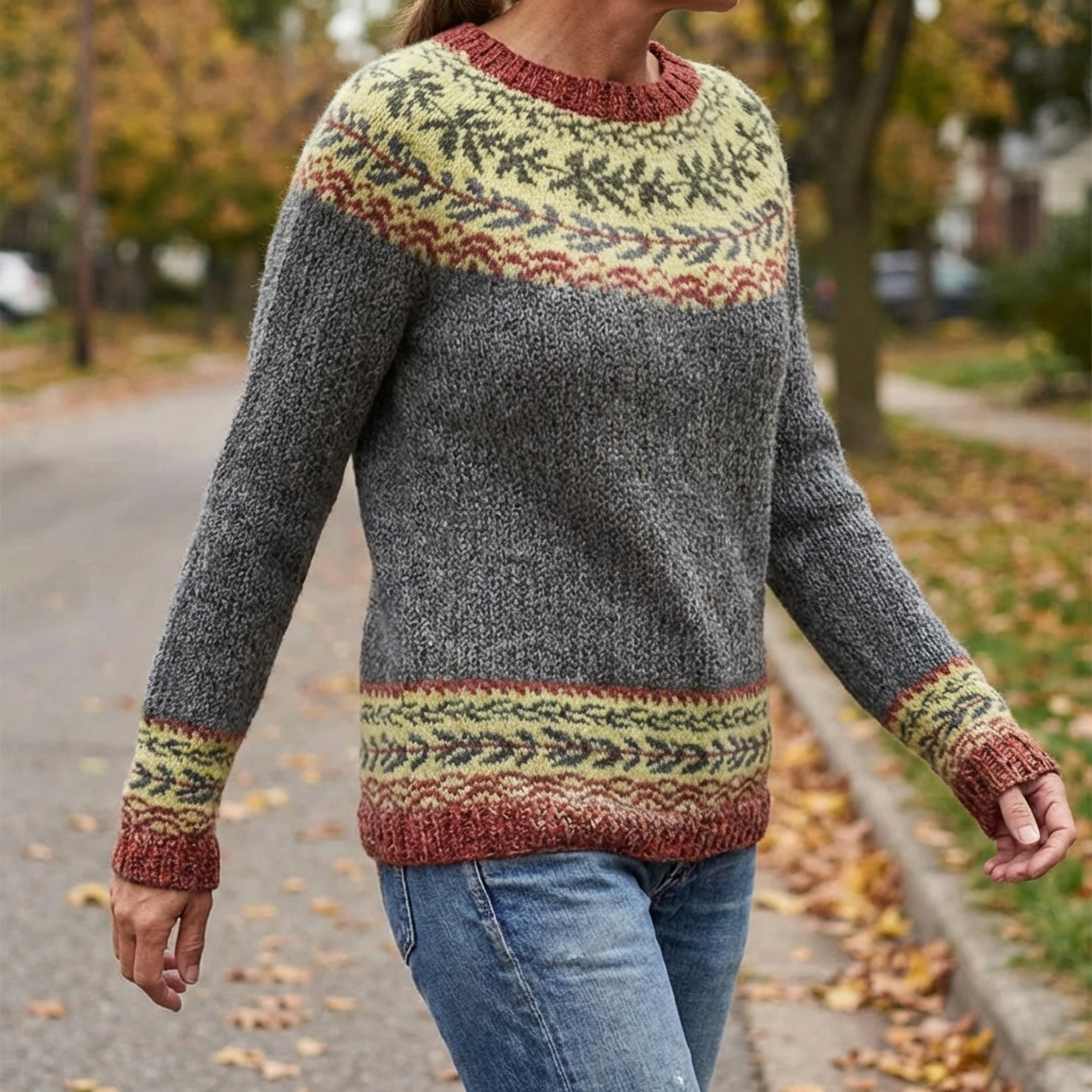 JUSTYNA | Sweter luźny z dzianiny