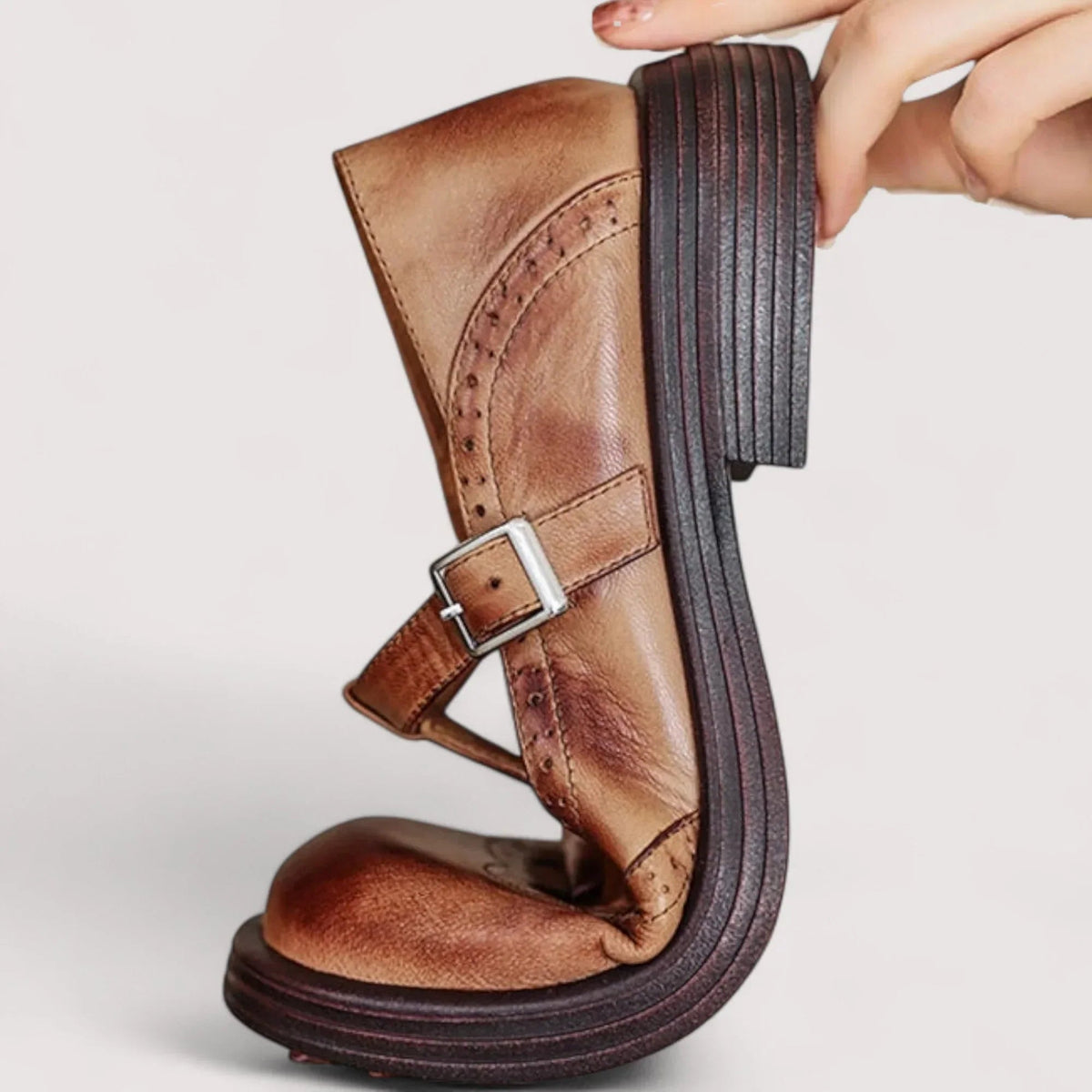 KLAUDIA | Buty Mary Jane z paskiem