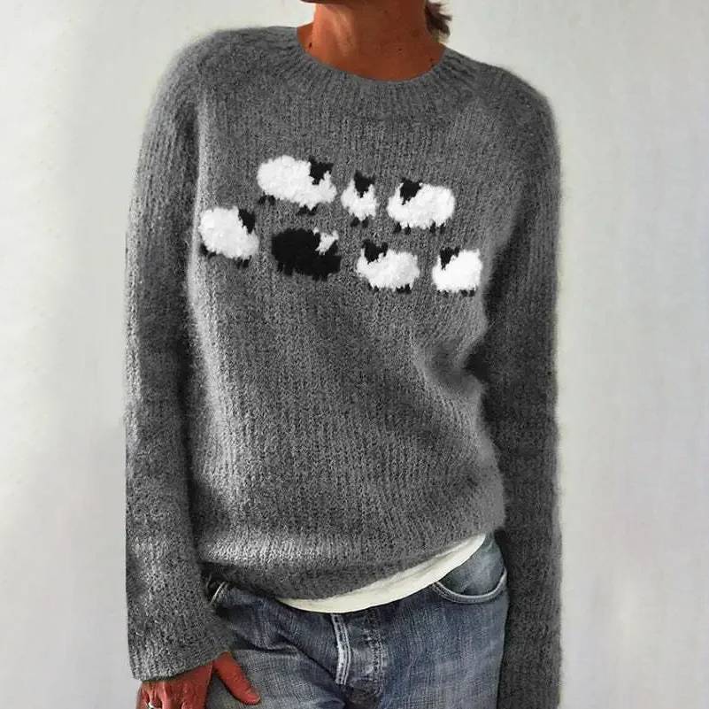 LIDIA | Sweter w kwiaty