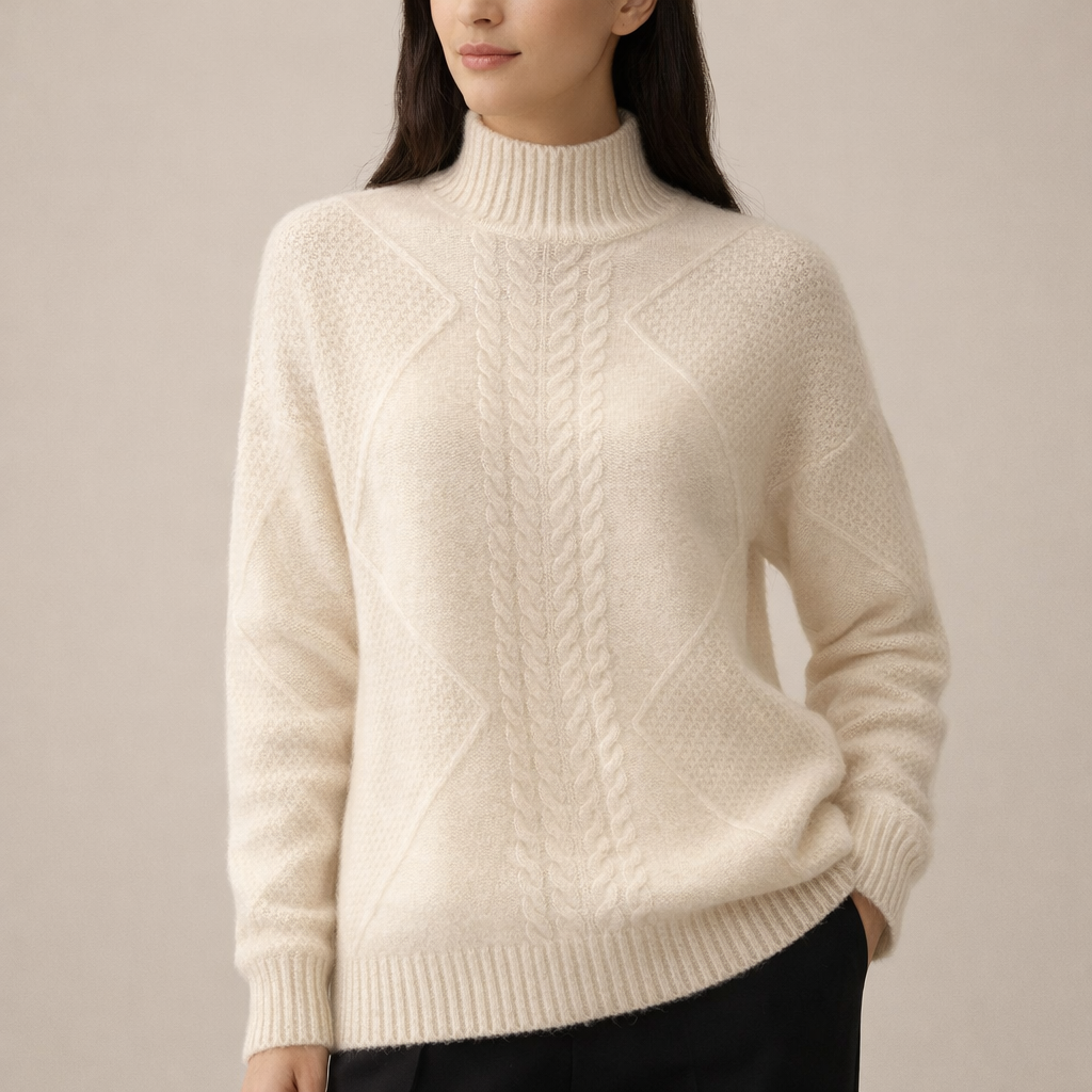 LIDIA | Sweter warkoczowy
